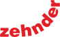 A red logo of the brand "zehnder" lifting up from the 'h' to the 'r'.